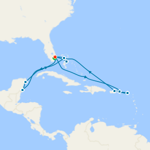 Eastern & Western Caribbean Adventure from Ft. Lauderdale with Miami Beach Stay