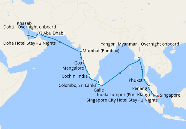 Cruise Itinerary Map