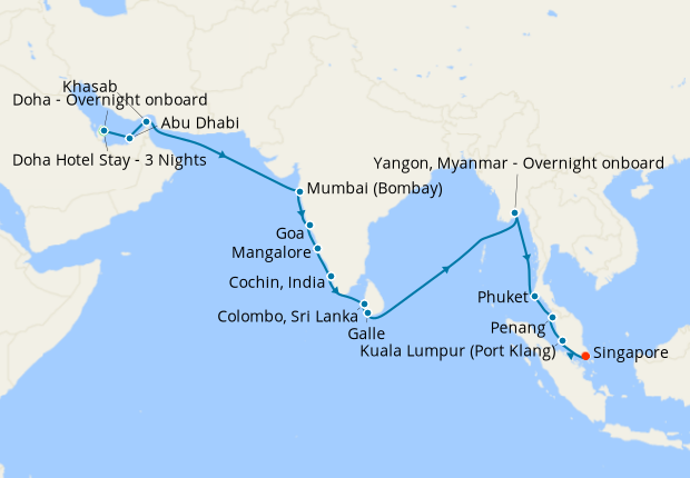 Cruise Itinerary Map