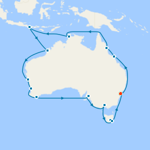 Australia Circumnavigation & Bali from Sydney with Stay
