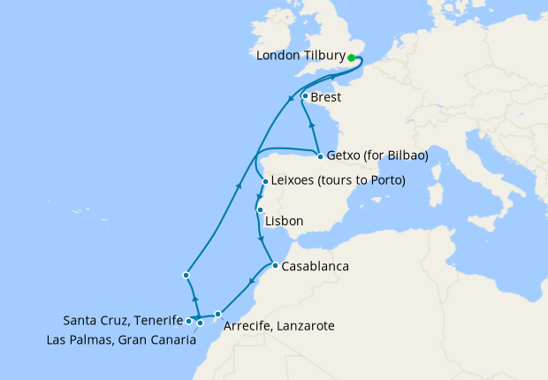 Cruise Itinerary Map