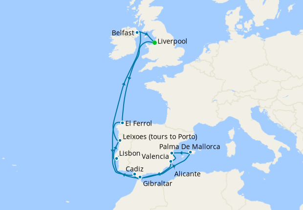 Cruise Itinerary Map
