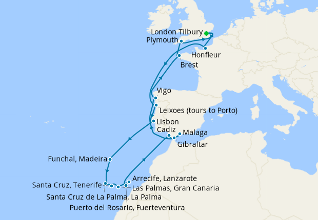 Cruise Itinerary Map