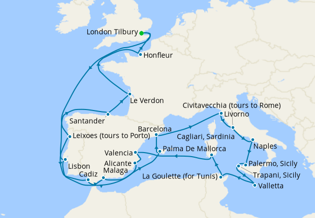 Cruise Itinerary Map