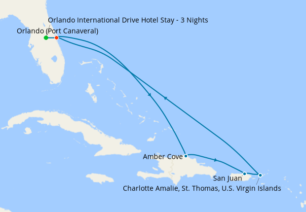 Cruise Itinerary Map