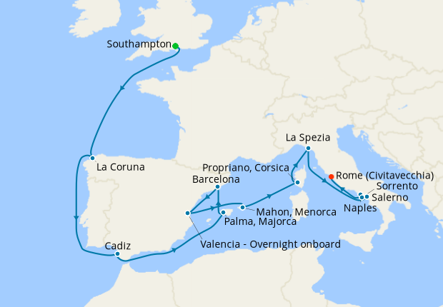 Cruise Itinerary Map