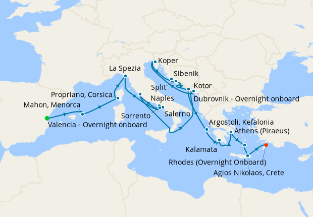 Cruise Itinerary Map