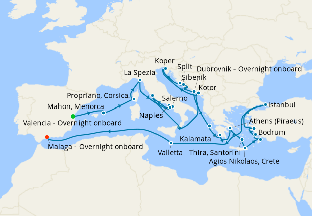 Cruise Itinerary Map