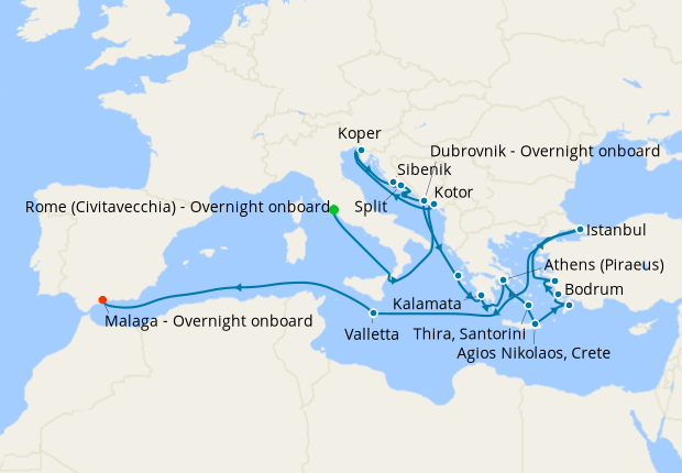 Cruise Itinerary Map