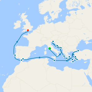 Exploring the Dalmatian Coast with Greek Islands, Turkey & Spain from Civitavecchia