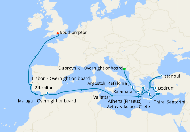 Cruise Itinerary Map