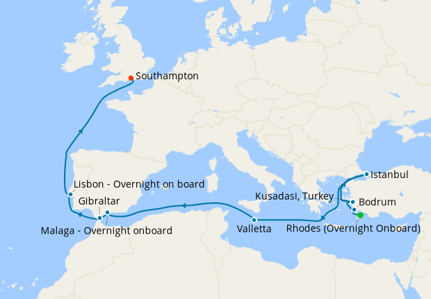Cruise Itinerary Map