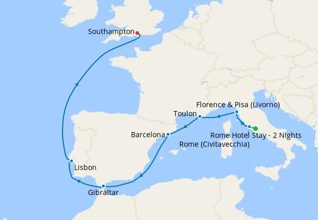 Cruise Itinerary Map
