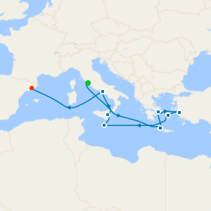 Greek Isles, Italy & Turkey Fly Cruise from Rome