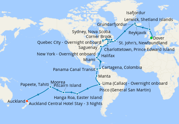 Cruise Itinerary Map