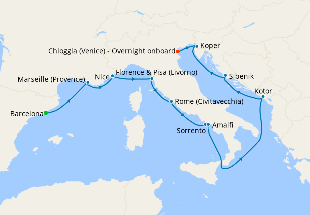 Cruise Itinerary Map