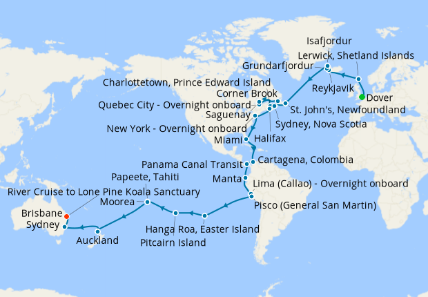 Cruise Itinerary Map