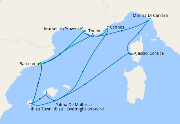 Cruise Itinerary Map