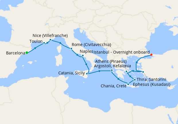 Cruise Itinerary Map