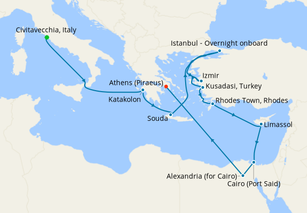Cruise Itinerary Map