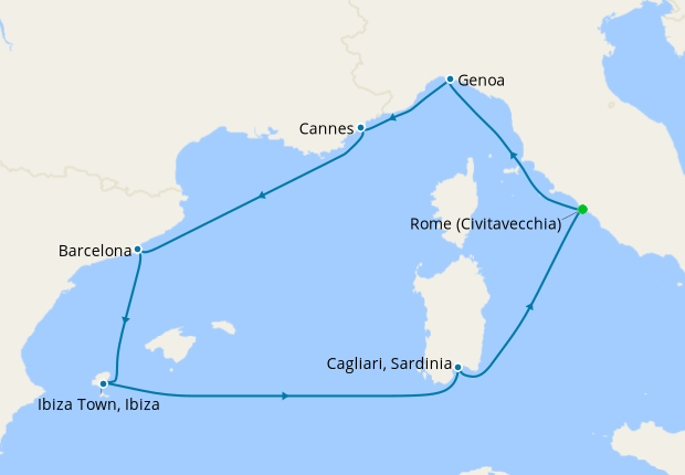 Cruise Itinerary Map
