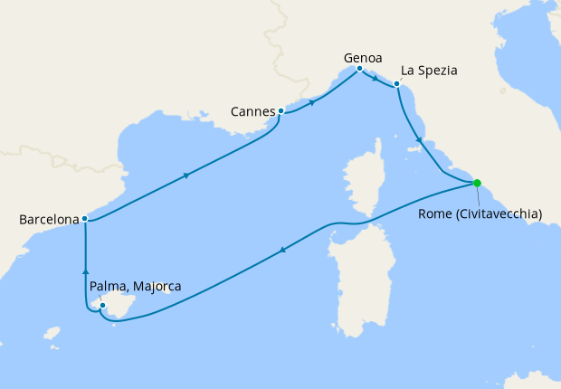 Cruise Itinerary Map