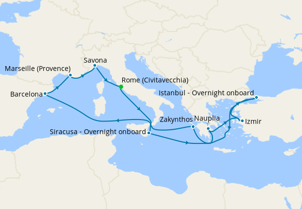 Cruise Itinerary Map