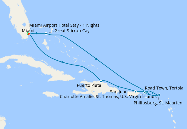 Cruise Itinerary Map