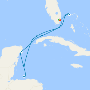 Western Caribbean & Fun day at Celebration Key from Miami with 1nt Stay