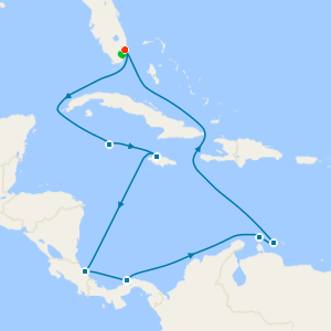 Panama Canal with Costa Rica & Caribbean from Ft. Lauderdale with 1nt Stay