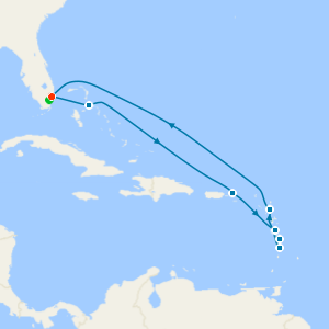 Southern Caribbean with Martinique from Ft. Lauderdale with 1nt Stay