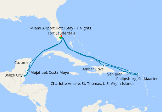 Cruise Itinerary Map