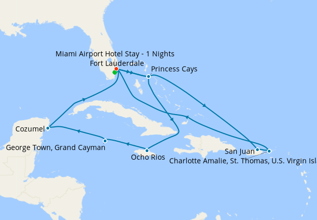 Cruise Itinerary Map