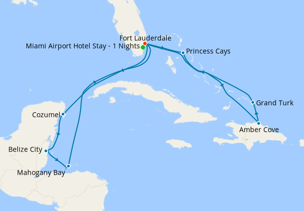 Cruise Itinerary Map