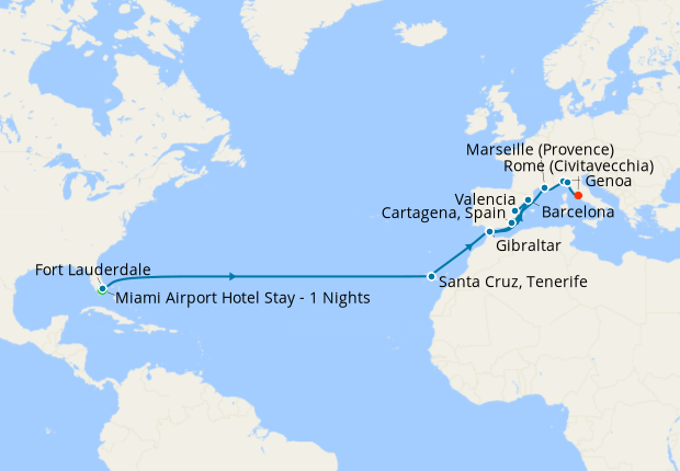 Cruise Itinerary Map