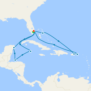 Eastern & Western Caribbean from Ft. Lauderdale with 1nt Stay