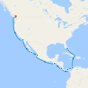 Panama Canal from Ft. Lauderdale with 1nt Stay