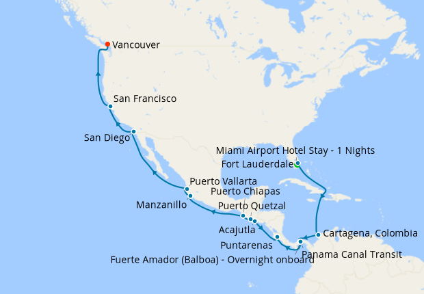 Cruise Itinerary Map