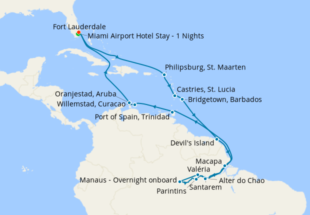 Cruise Itinerary Map