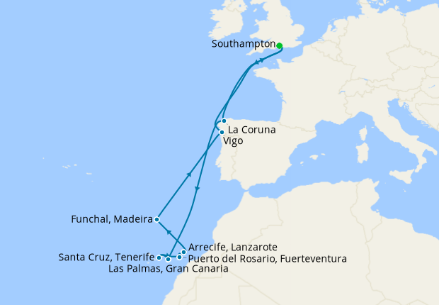 Cruise Itinerary Map