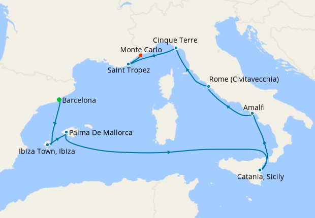 Cruise Itinerary Map