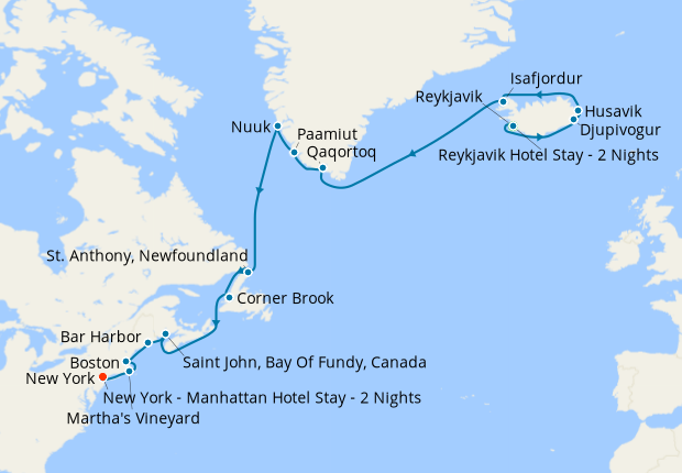 Cruise Itinerary Map