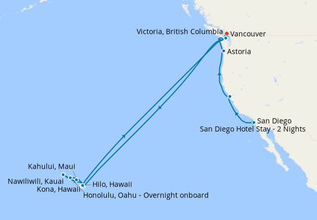 Cruise Itinerary Map