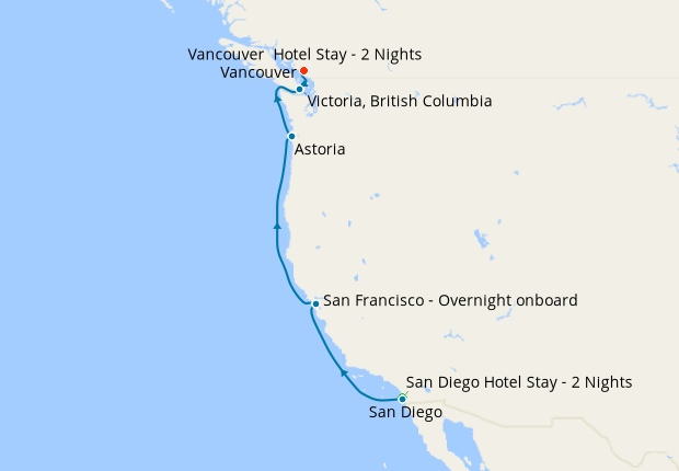 Cruise Itinerary Map