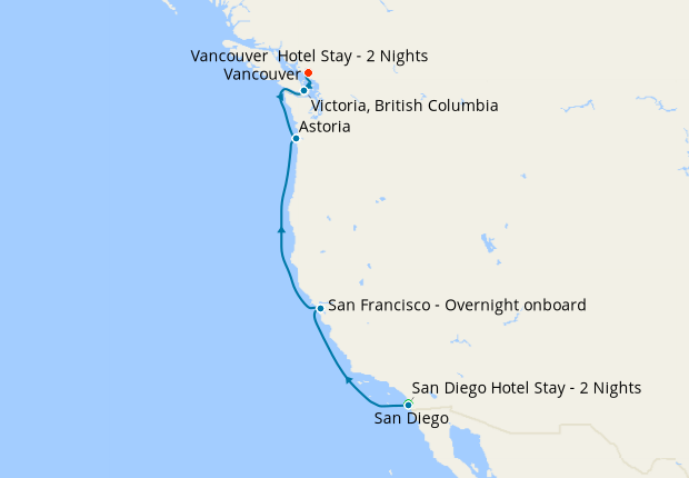 Cruise Itinerary Map