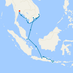 Sands of Southeast Asia from Bali (Benoa) to Bangkok with Stays