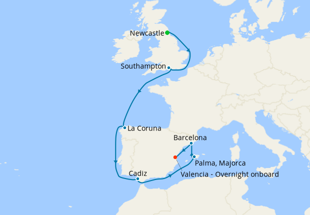 Cruise Itinerary Map