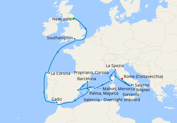 Cruise Itinerary Map