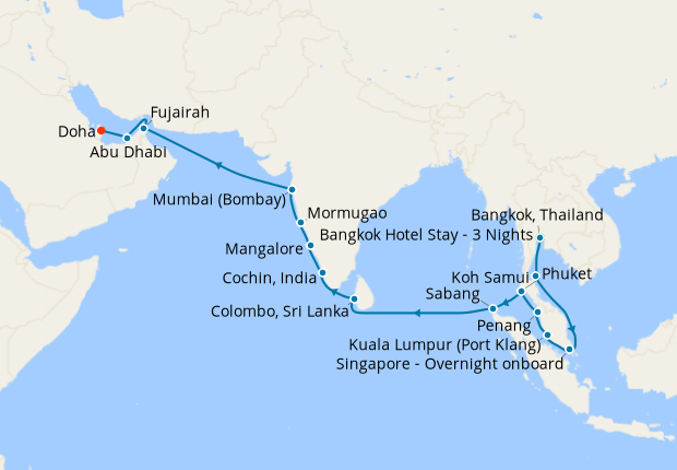 Cruise Itinerary Map