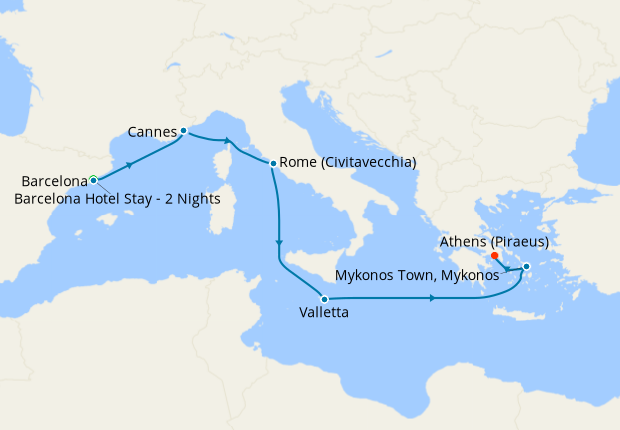 Cruise Itinerary Map